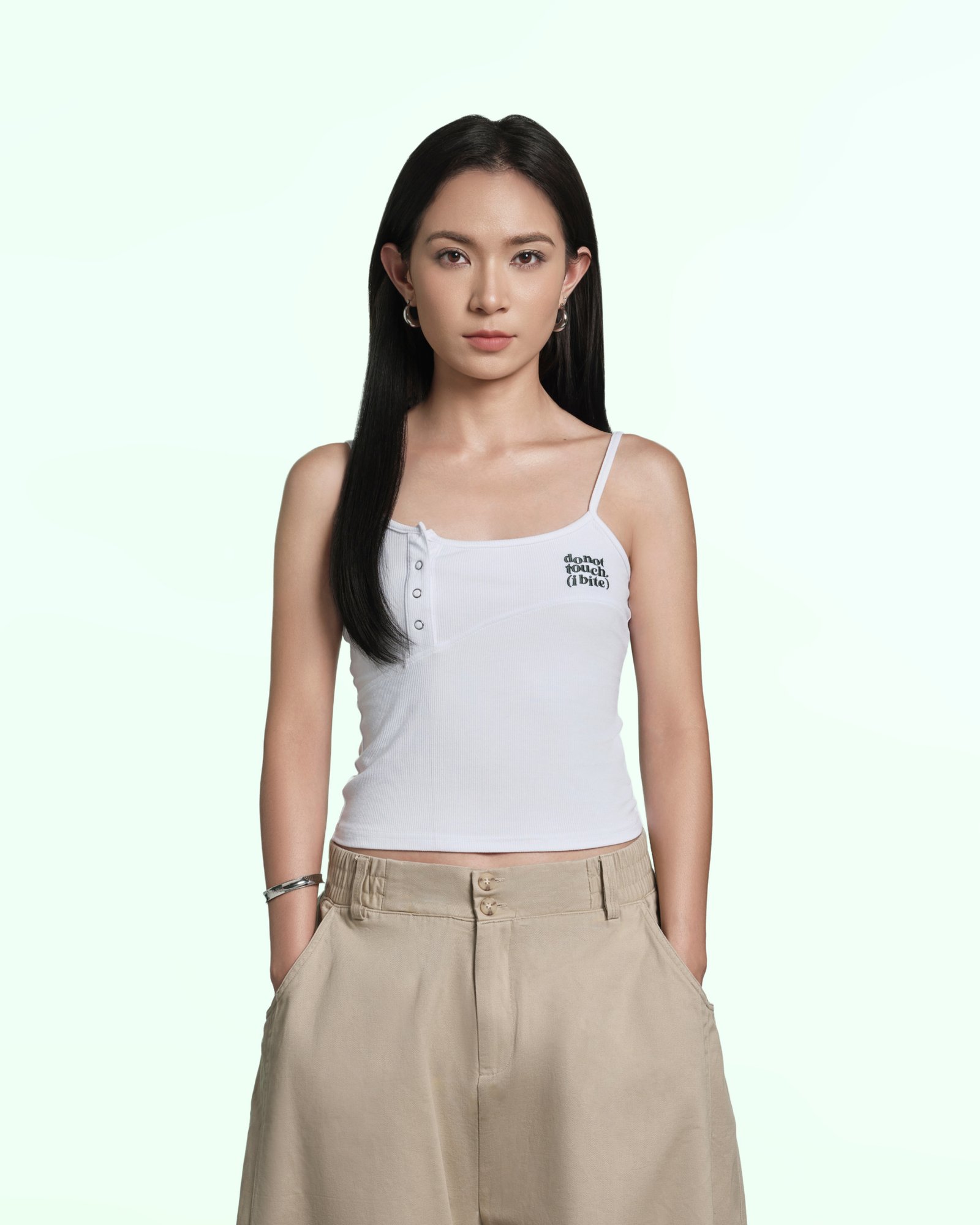 Side Button Cami Top
