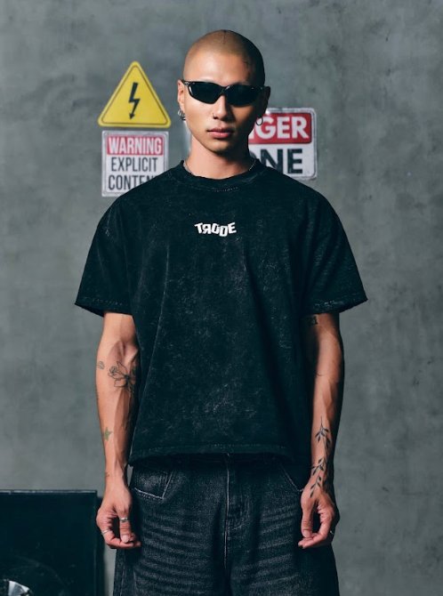 ”TRODE” Logo Washed T-Shirt