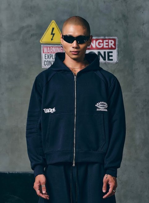 Padded Gear Zip-Up Hoodie